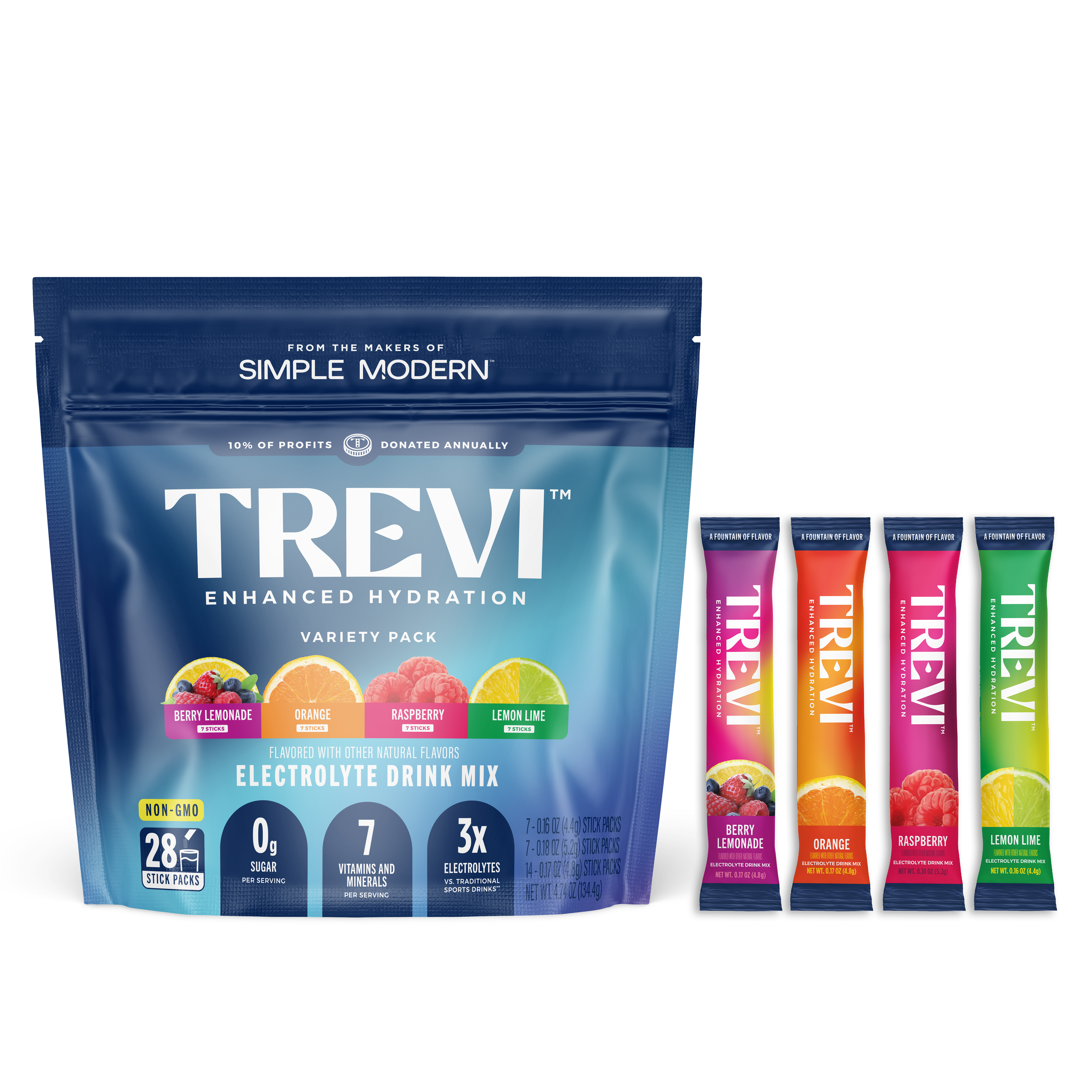 28 Count Sugar Free Trevi Original Variety Pack