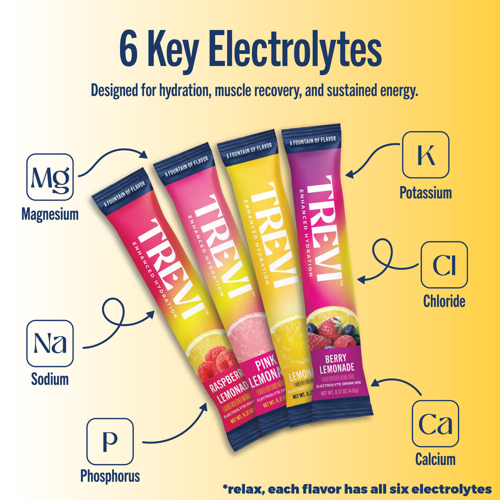 TBYB: Everyday Hydration: 8 Count Sugar Free Electrolyte Drink Mix: Lemonade Variety Pack-TBYB