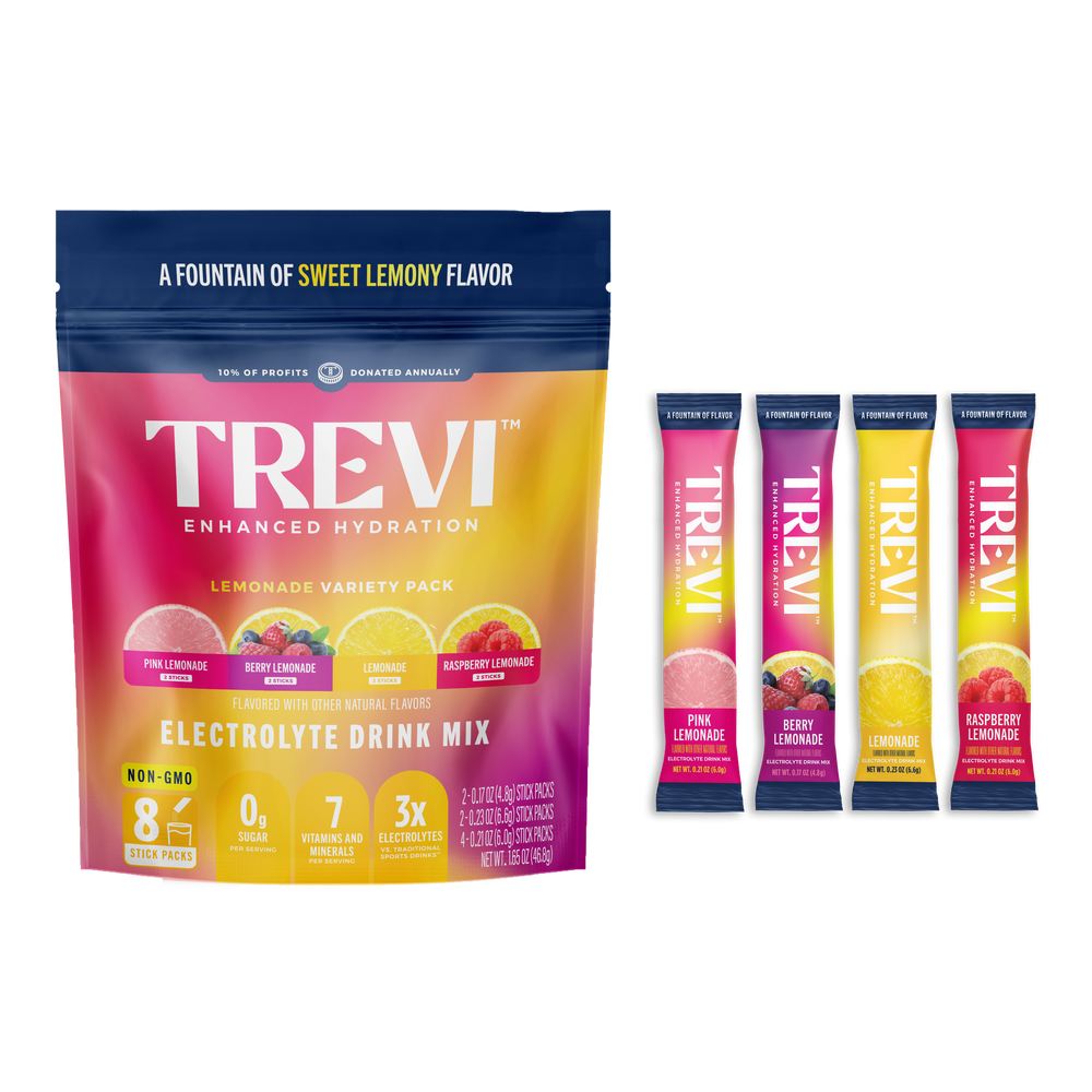 TBYB: Everyday Hydration: 8 Count Sugar Free Electrolyte Drink Mix: Lemonade Variety Pack-TBYB