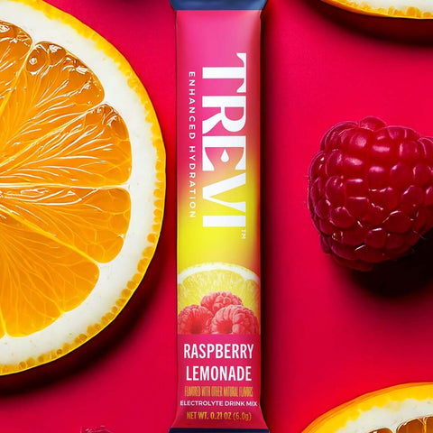 56 Count Sugar Free Raspberry Lemonade Electrolyte Drink Mix – Trevi